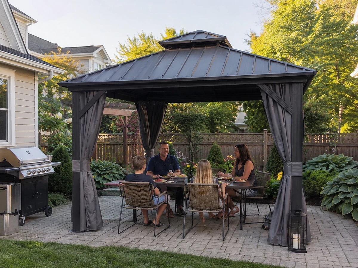 Galvanized Steel Hardtop Gazebo
