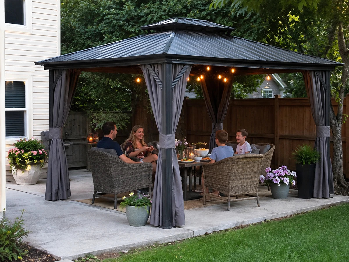 Galvanized Steel Hardtop Gazebo