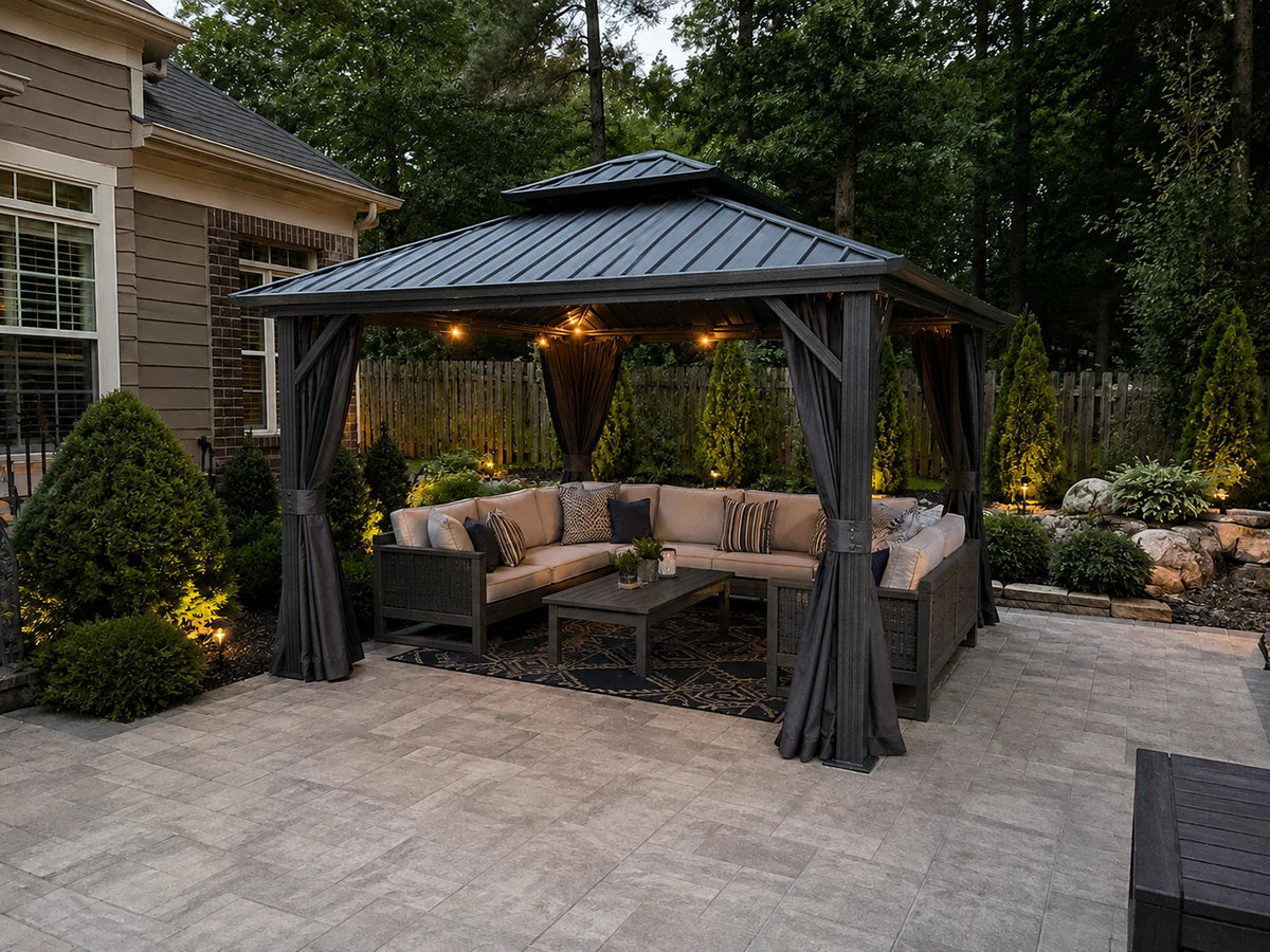 Galvanized Steel Hardtop Gazebo