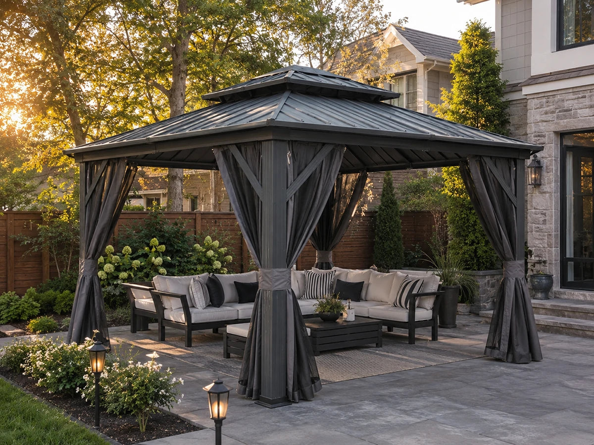 Galvanized Steel Hardtop Gazebo