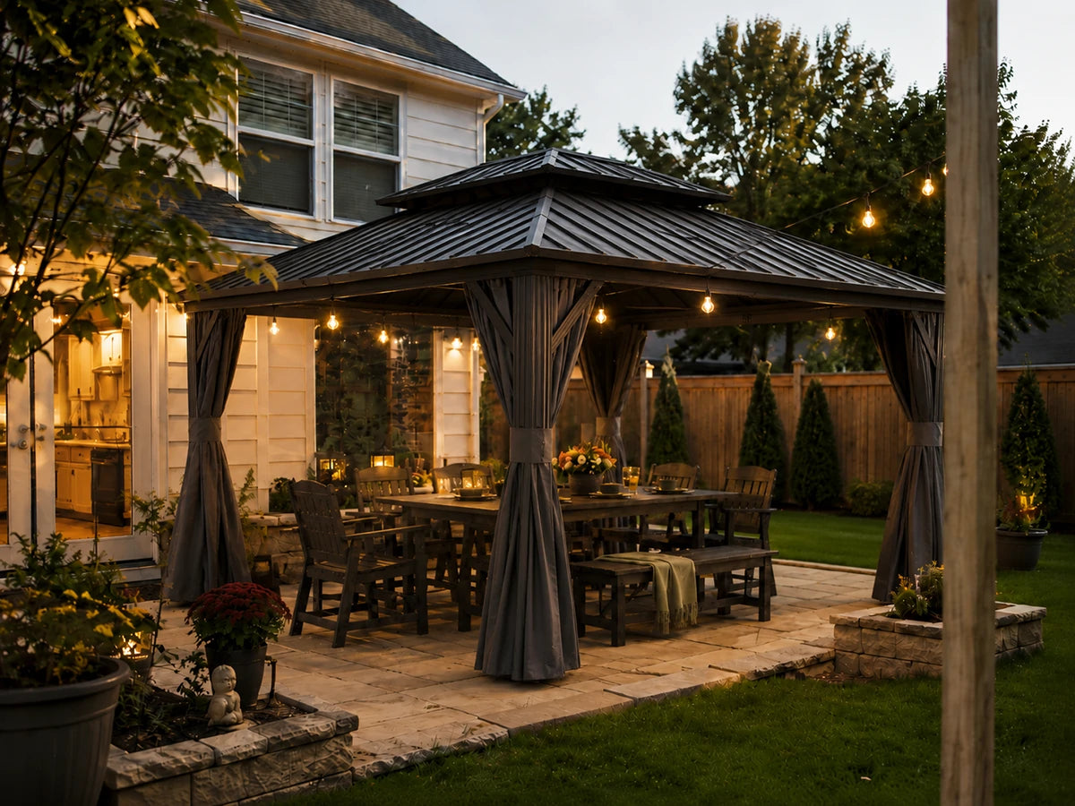 Galvanized Steel Hardtop Gazebo