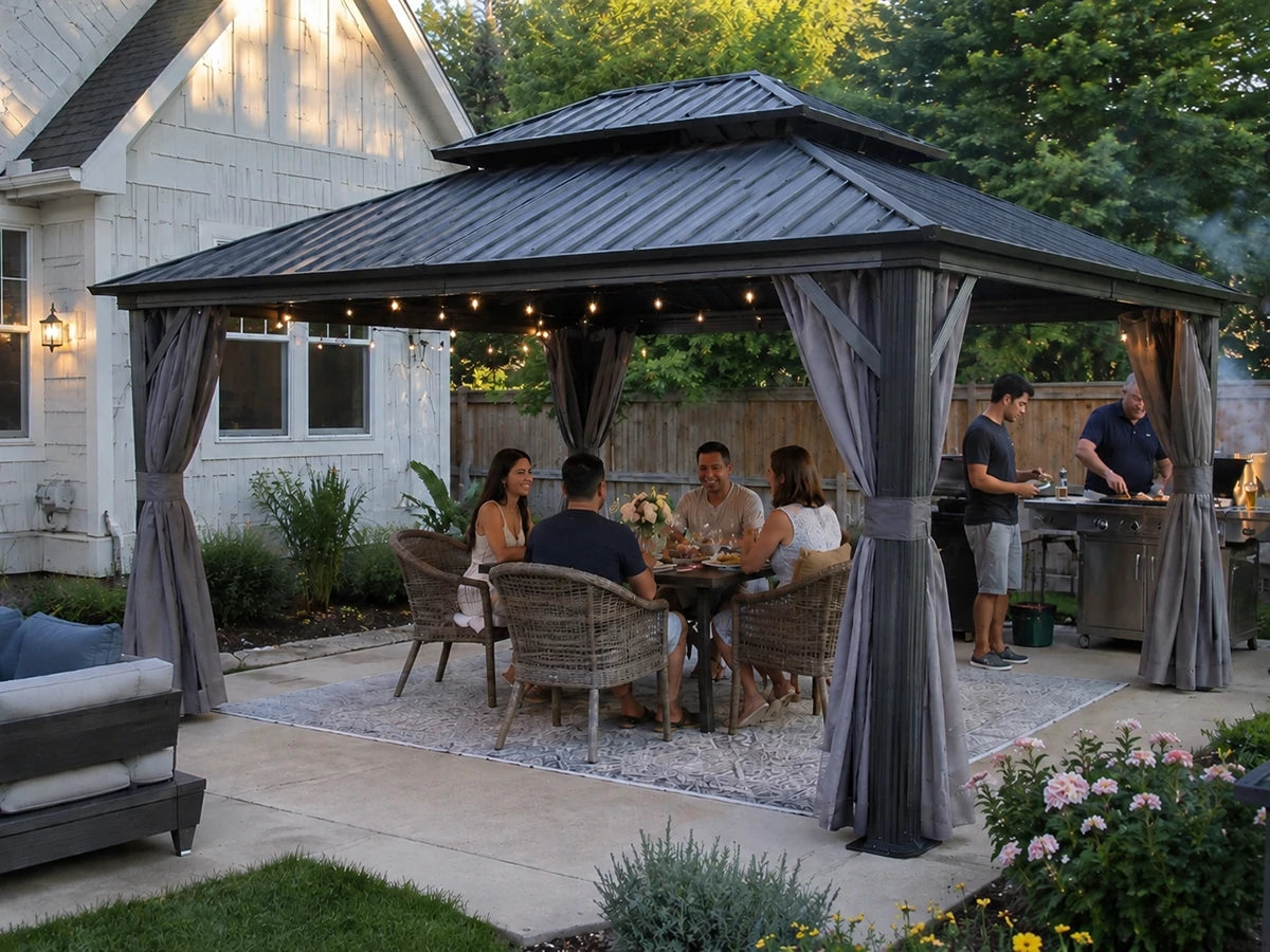 Galvanized Steel Hardtop Gazebo