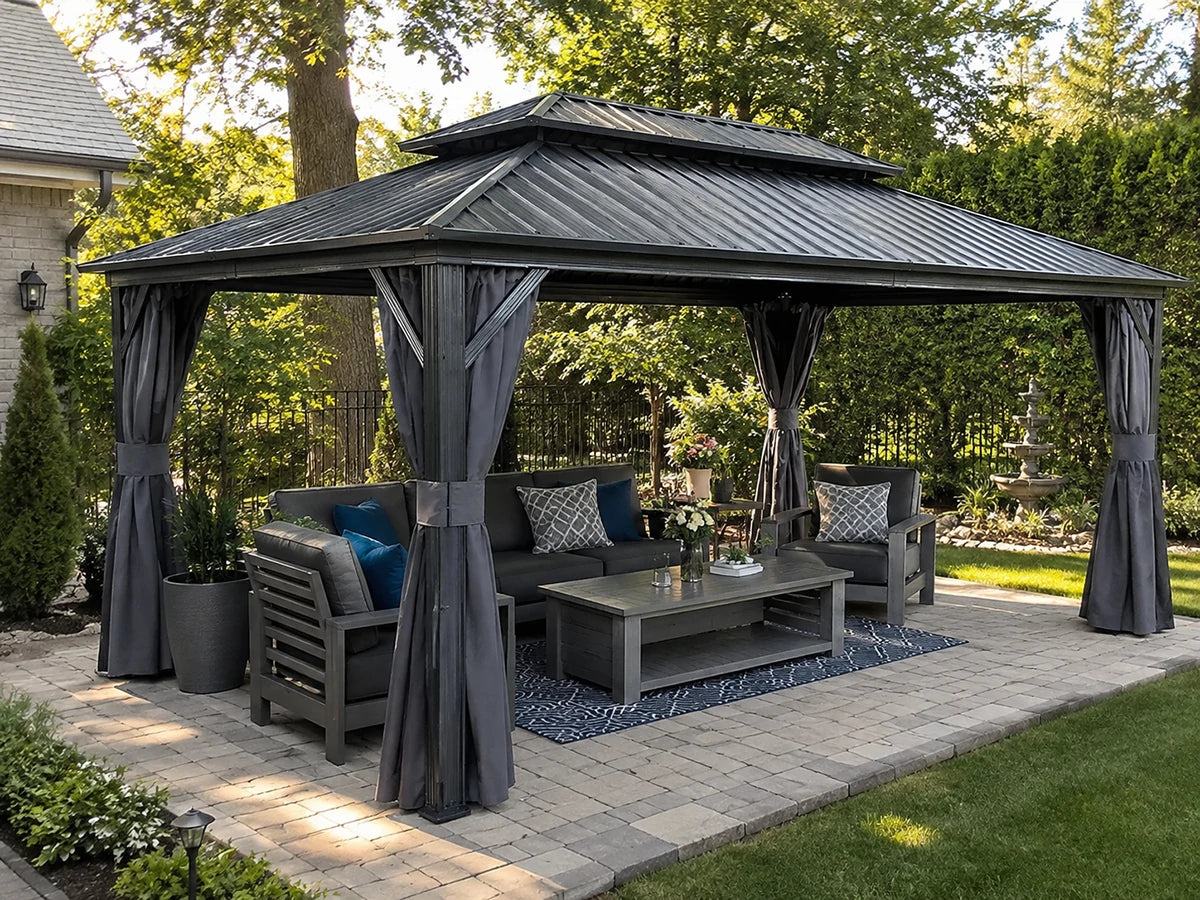 Galvanized Steel Hardtop Gazebo