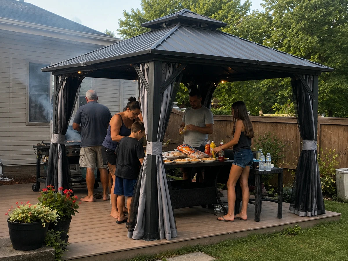 Galvanized Steel Hardtop Gazebo