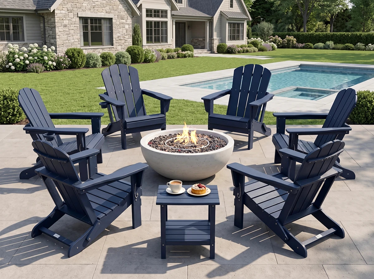 Poly Lumber Folding Adirondack Chair