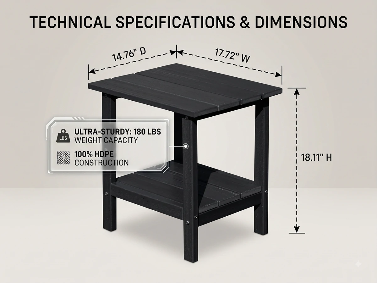 Poly Lumber Outdoor Side Table