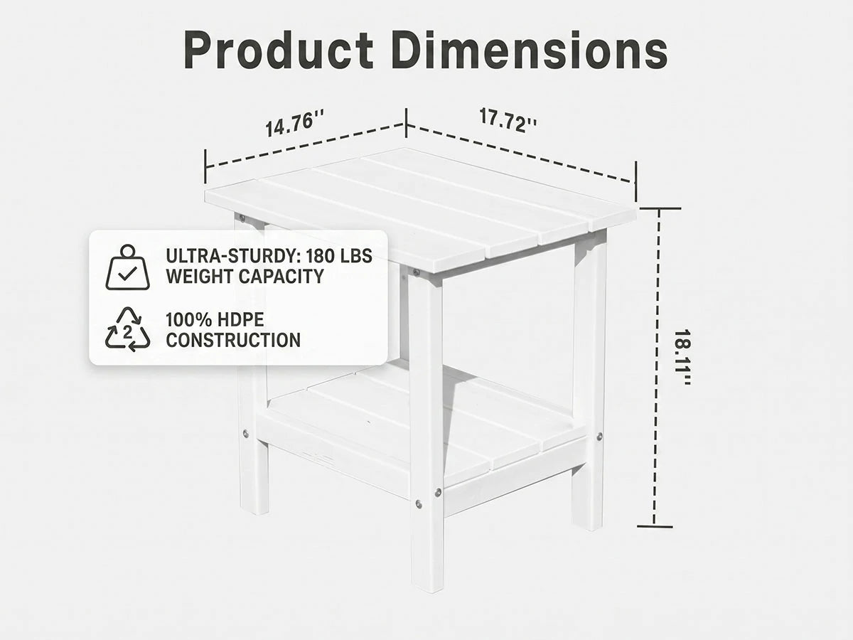 Poly Lumber Outdoor Side Table
