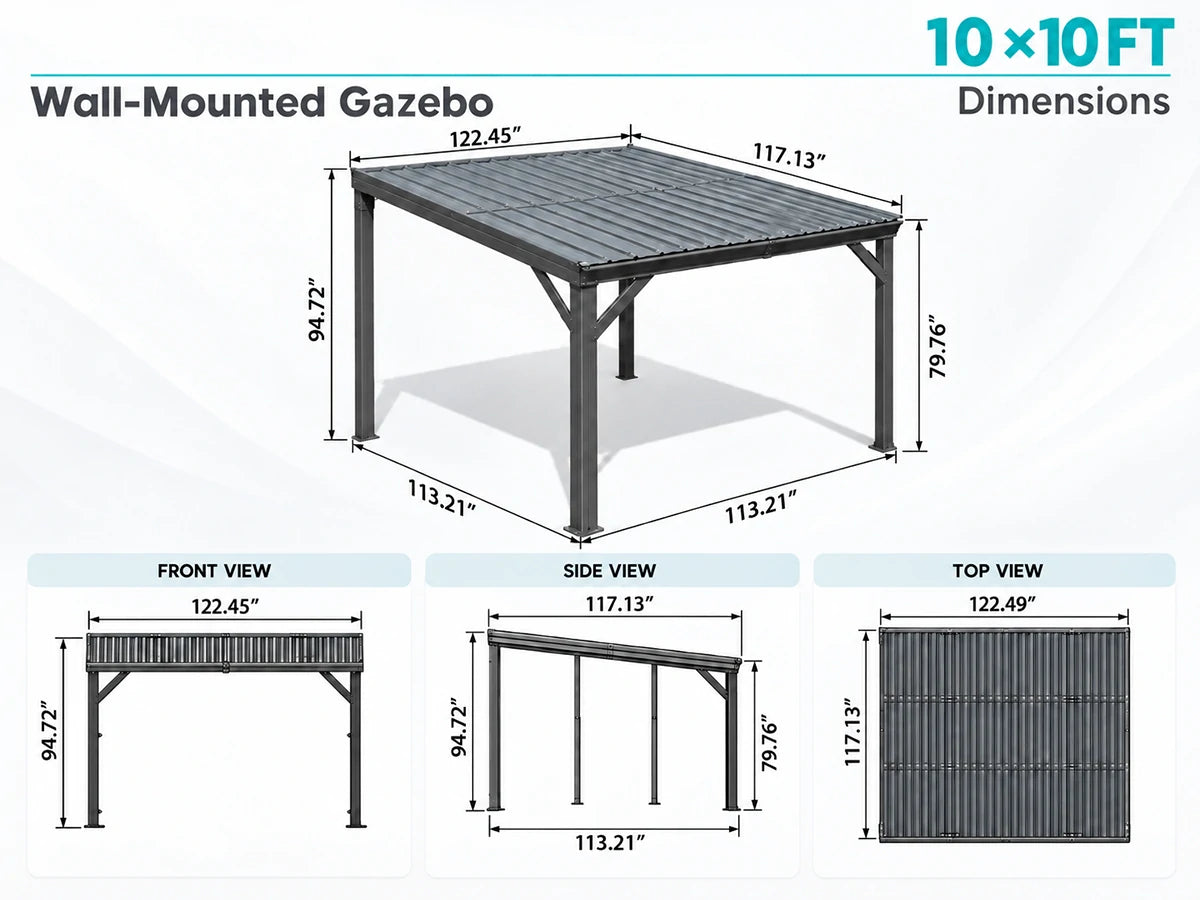 zenya living wall-mounted gazebo