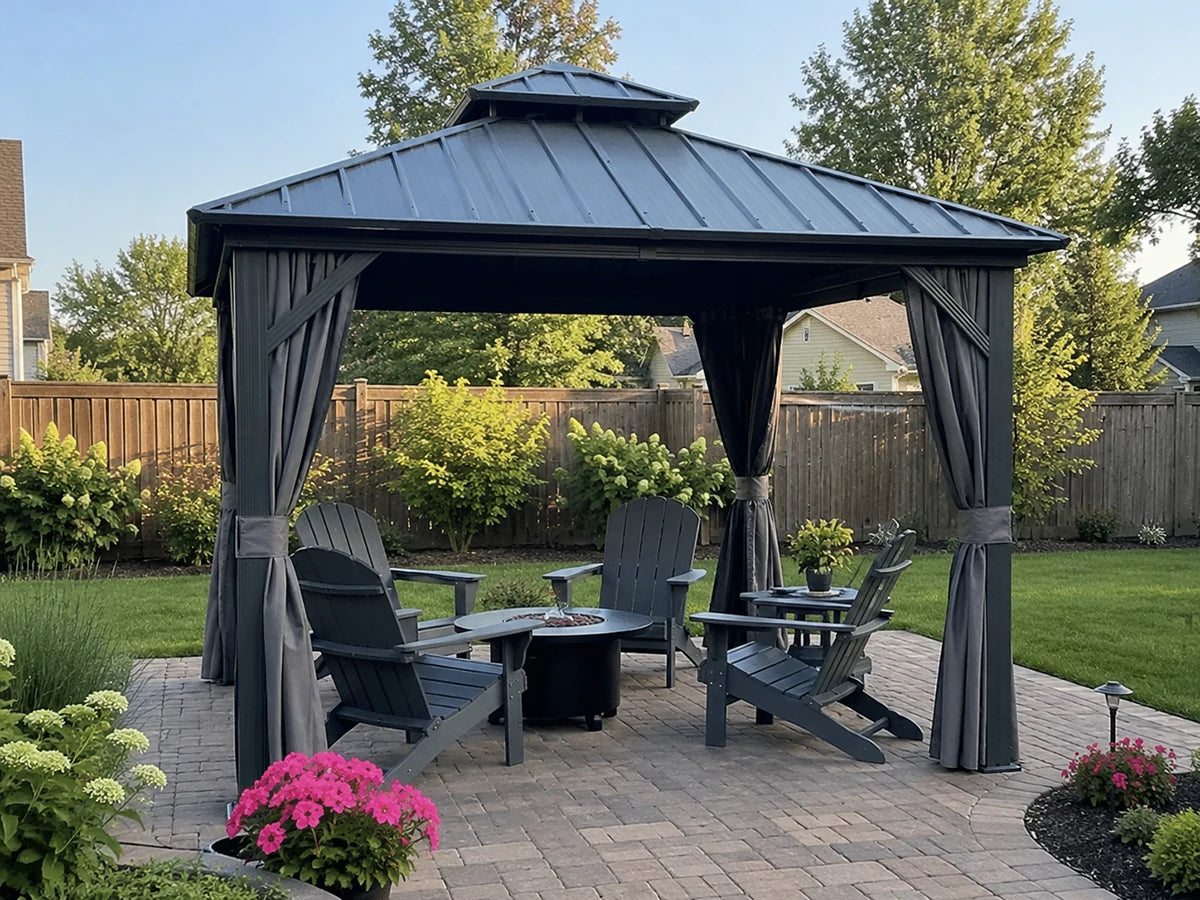 Galvanized Steel Hardtop Gazebo