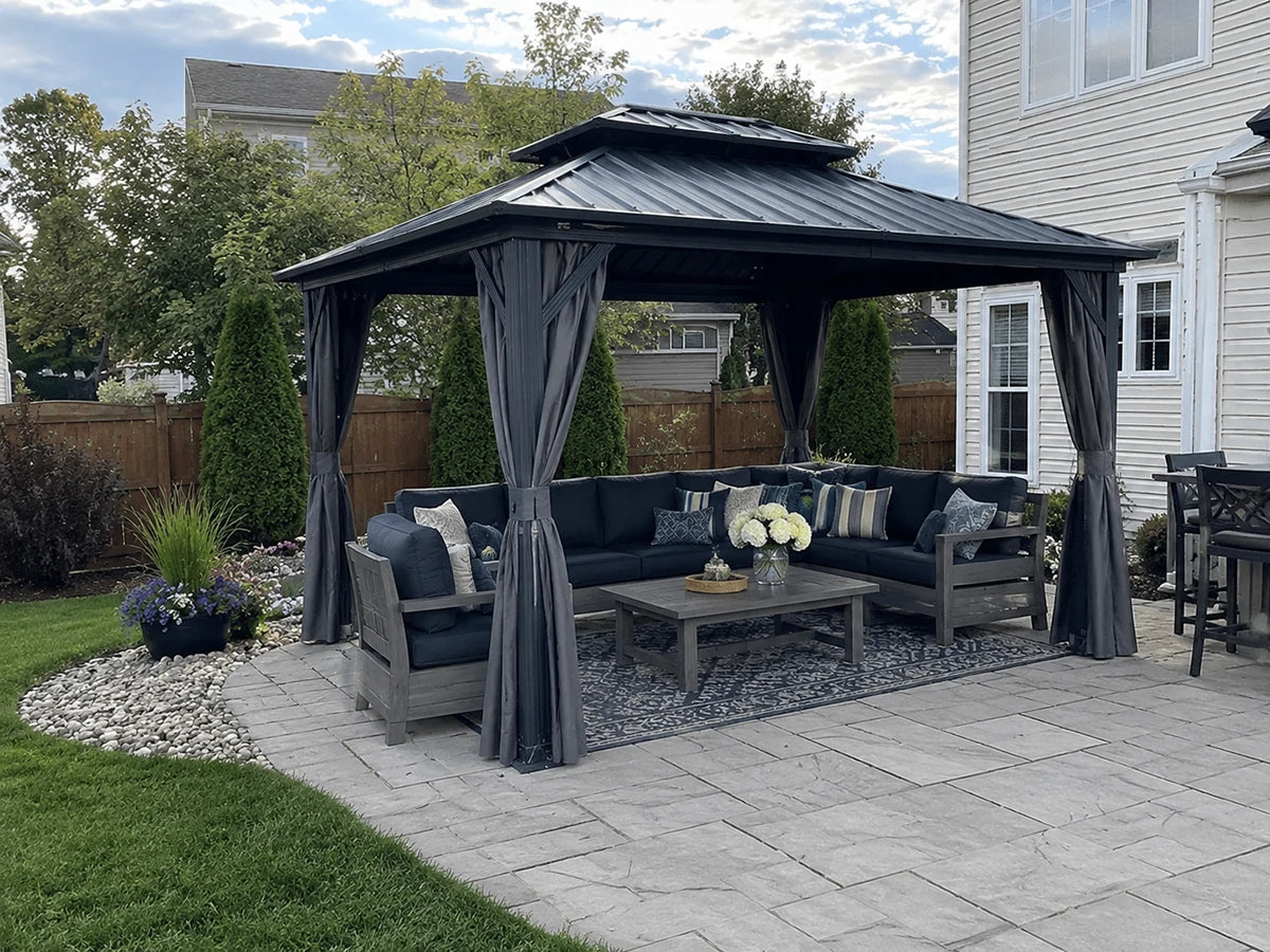 Galvanized Steel Hardtop Gazebo