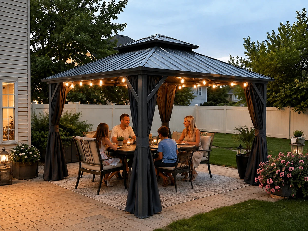 Galvanized Steel Hardtop Gazebo
