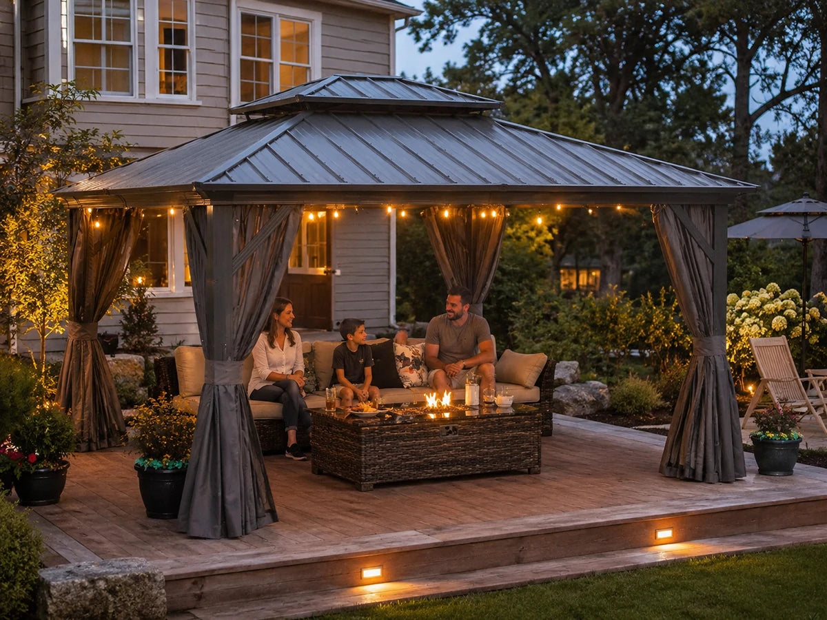 Galvanized Steel Hardtop Gazebo