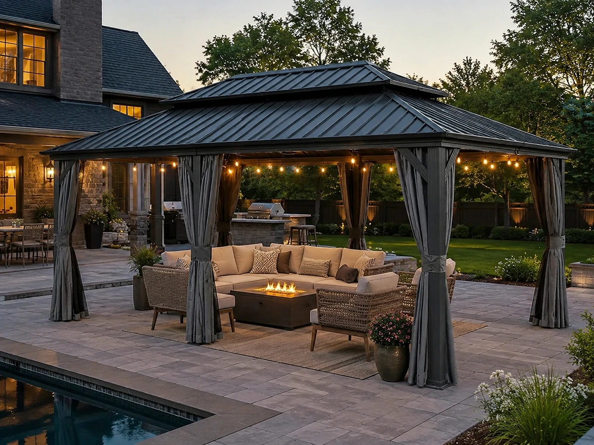 Galvanized Steel Hardtop Gazebo
