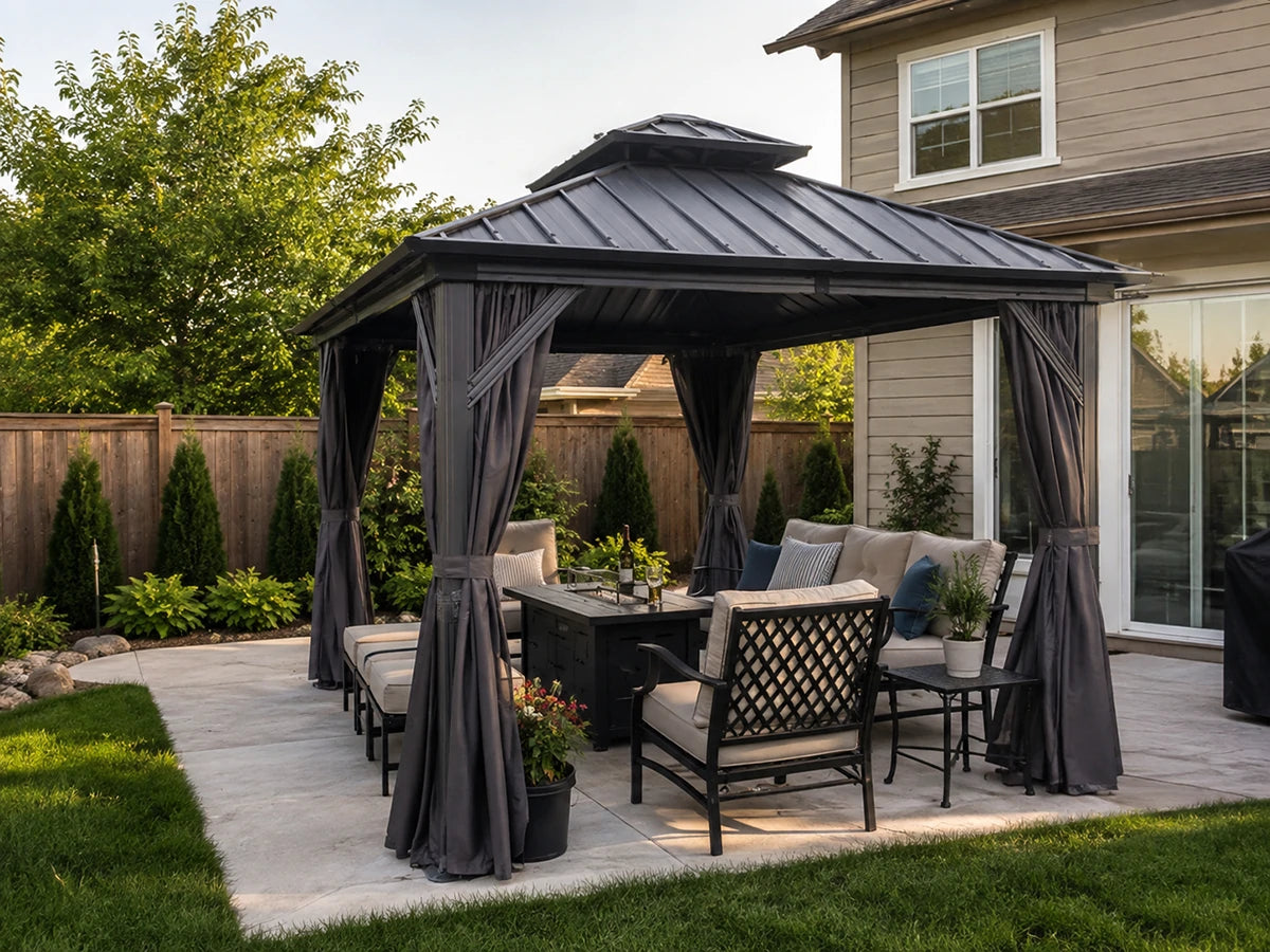 Galvanized Steel Hardtop Gazebo