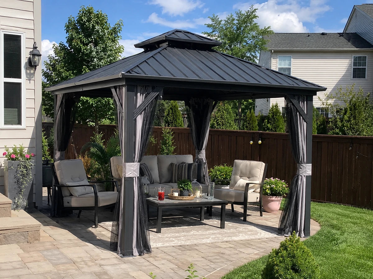Galvanized Steel Hardtop Gazebo