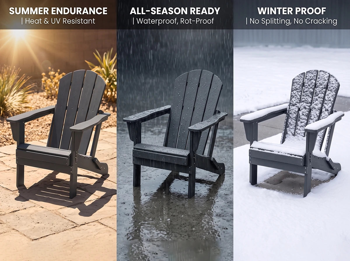 Poly Lumber Folding Adirondack Chair