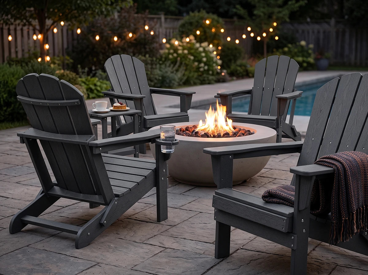 Poly Lumber Folding Adirondack Chair