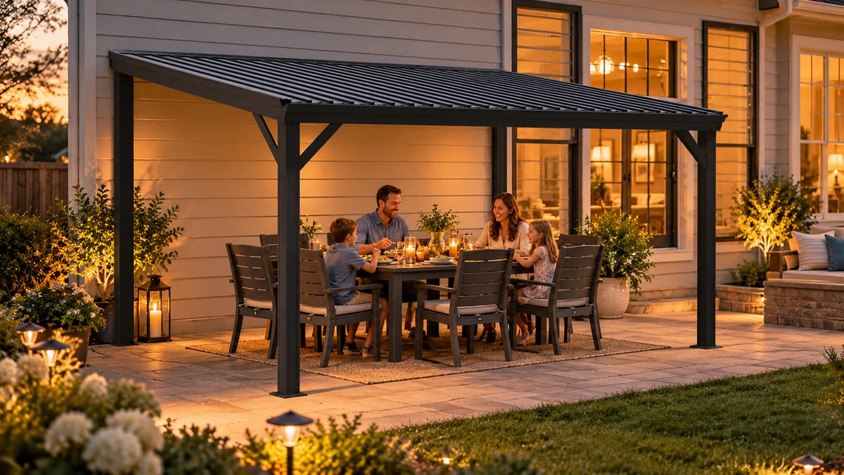 zenya living wall mounted hardtop gazebo